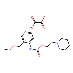 Carbanilic acid, o-(ethoxymethyl)-, 2-piperidinoethyl ester, oxalate (1:1) structure