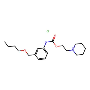 Carbanilic acid, m-(butoxymethyl)-, 2-piperidinoethyl ester, hydrochloride structure