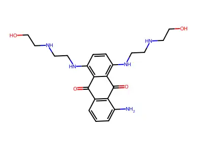 9,10-Anthracenedione, 5-amino-1,4-bis((2-((2-hydroxyethyl)amino)ethyl)amino)- structure