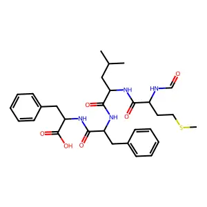 N-formyl-methionyl-leucyl-phenylalanyl-phenylalanine structure