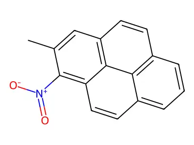Pyrene, methylnitro- structure