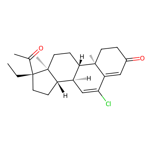 6-Chloro-17-ethylpregna-4,6-diene-3,20-dione structure
