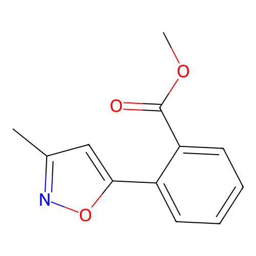 Methyl 2-(3-methyl-1,2-oxazol-5-yl)benzoate structure