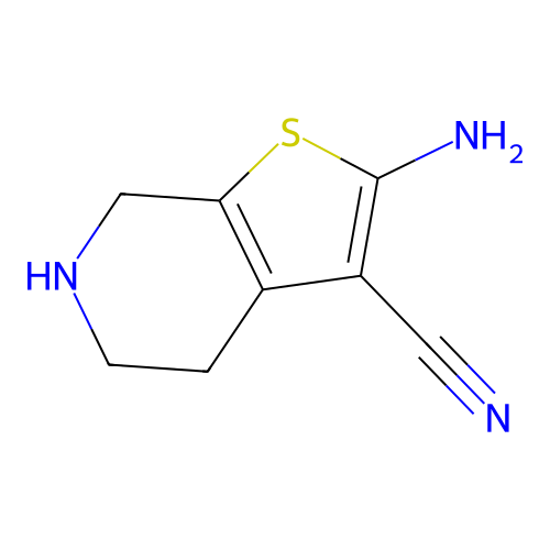 2-amino-4H,5H,6H,7H-thieno(2,3-c)pyridine-3-carbonitrile structure