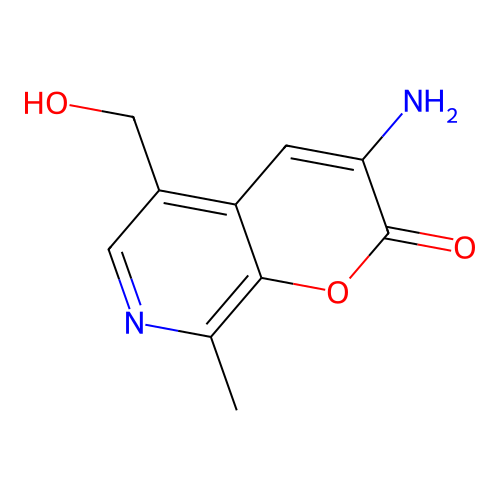 3-Amino-5-(hydroxymethyl)-8-methylpyrano[2,3-c]pyridin-2-one structure