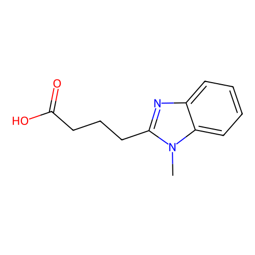 4-(1-methyl-1H-benzimidazol-2-yl)butanoic acid structure