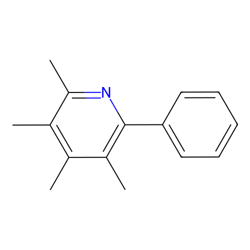 Pyridine, 2,3,4,5-tetramethyl-6-phenyl- structure