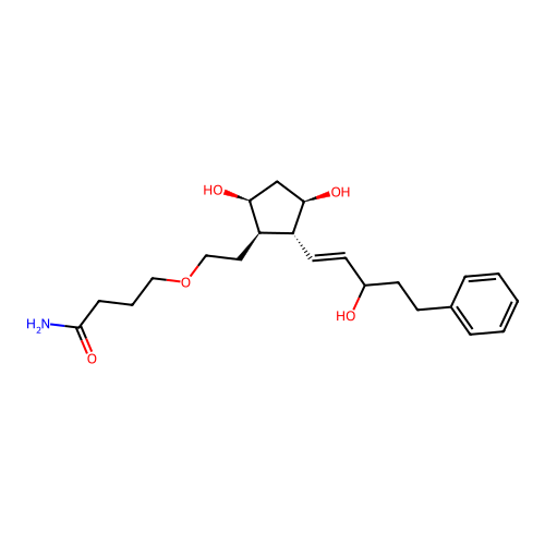 5-Oxa-17-phenyl-18,19,20-trinor prostaglandin f1alpha amide structure