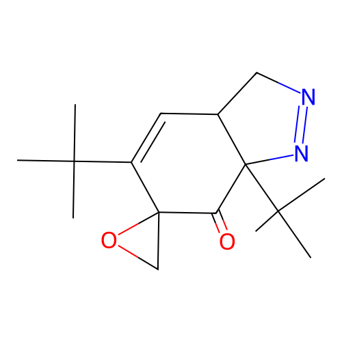 5,7a-ditert-butylspiro[3,3a-dihydroindazole-6,2'-oxirane]-7-one structure