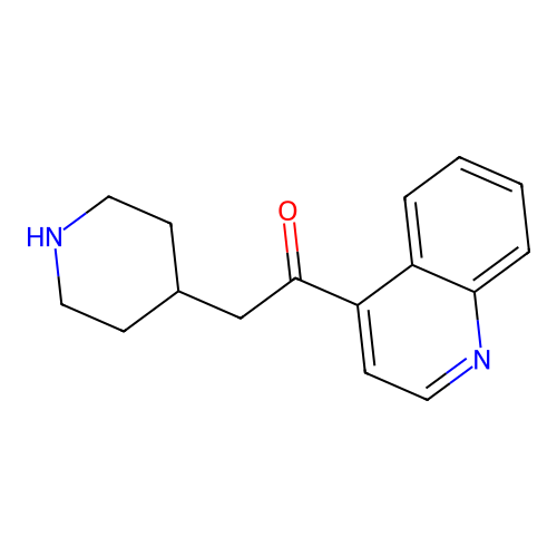 Ethanone, 2-(4-piperidinyl)-1-(4-quinolinyl)- structure