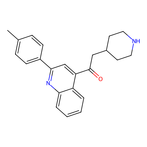 Ethanone, 1-(2-(4-methylphenyl)-4-quinolinyl)-2-(4-piperidinyl)- structure