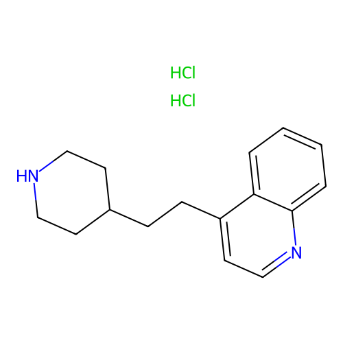 Quinoline, 4-(2-(4-piperidinyl)ethyl)-, dihydrochloride, monohydrate structure