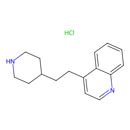Quinoline, 4-(2-(4-piperidinyl)ethyl)-, monohydrochloride structure