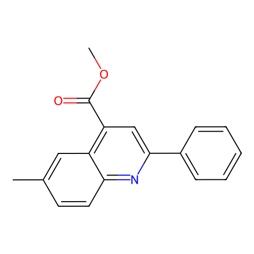 Methyl 6-methyl-2-phenylquinoline-4-carboxylate structure