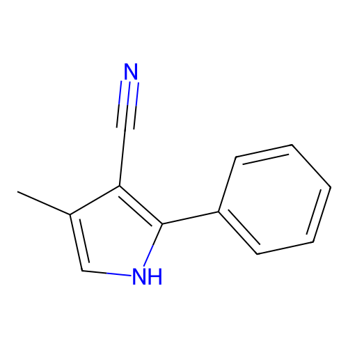 4-methyl-2-phenyl-1H-pyrrole-3-carbonitrile structure