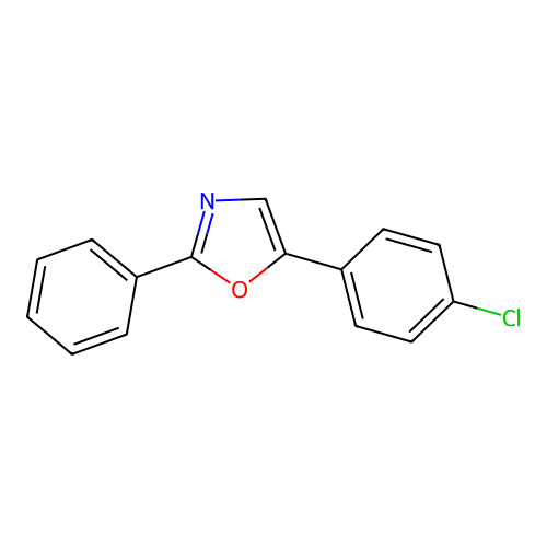 5-(4-Chlorophenyl)-2-phenyl-1,3-oxazole structure