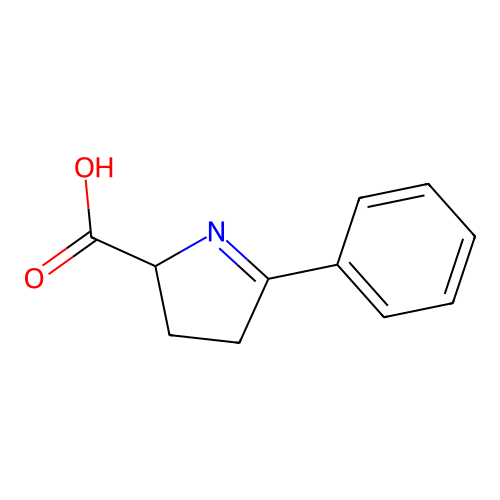 5-phenyl-3,4-dihydro-2H-pyrrole-2-carboxylic acid structure