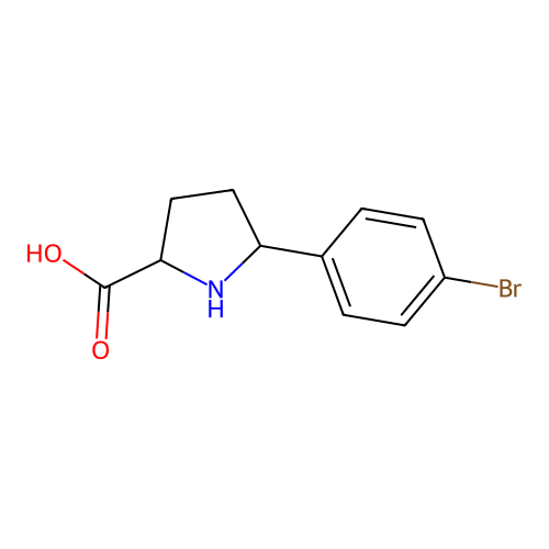 5-(4-bromophenyl)pyrrolidine-2-carboxylic acid structure