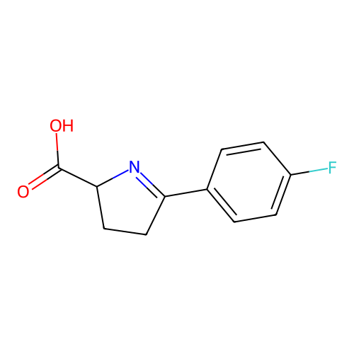 5-(4-fluorophenyl)-3,4-dihydro-2H-pyrrole-2-carboxylic acid structure