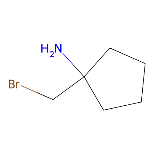 1-(Bromomethyl)cyclopentan-1-amine structure