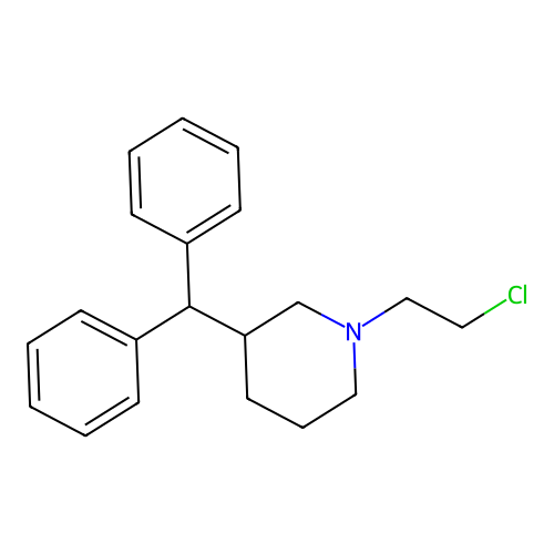 1-(2-Chloroethyl)-3-diphenylmethylpiperidine, (+)- structure