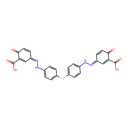 Thiodiphenyl-4,4'-diazo-bis-salicylic acid structure