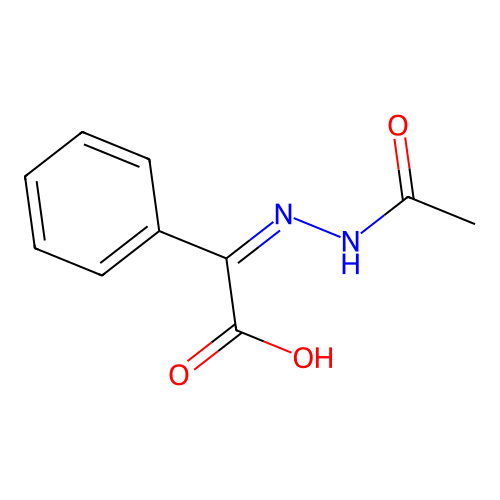 2-(2-Acetylhydrazineylidene)-2-phenylacetic acid structure