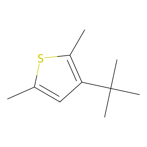 Thiophene, 3-(1,1-dimethylethyl)-2,5-dimethyl- structure
