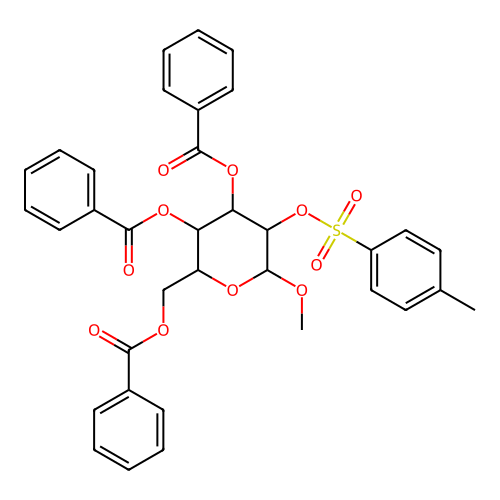 [3,4-dibenzoyloxy-6-methoxy-5-(4-methylphenyl)sulfonyloxyoxan-2-yl]methyl benzoate structure