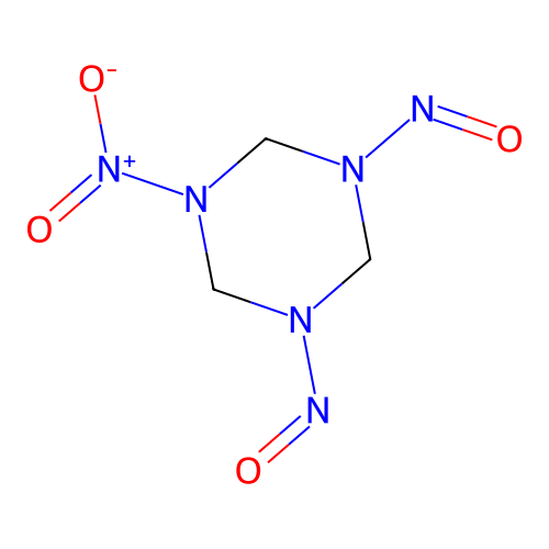 1-Nitro-3,5-dinitroso-1,3,5-triazinane structure