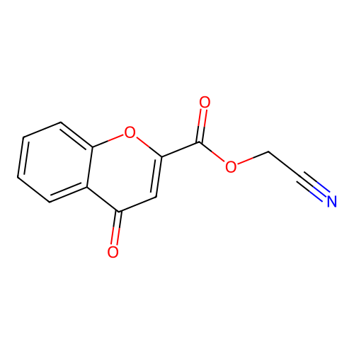 Cyanomethyl 4-oxochromene-2-carboxylate structure