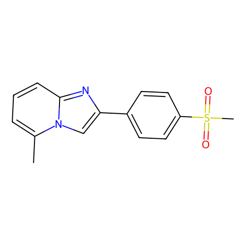 5-Methyl-2-(4-methylsulfonylphenyl)imidazo[1,2-a]pyridine structure