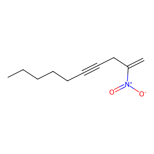 1-Decen-4-yne, 2-nitro- structure