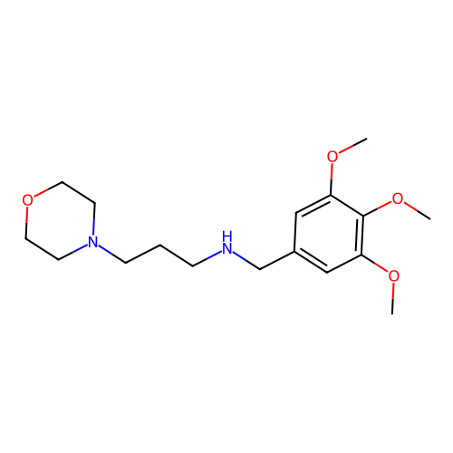 3-morpholin-4-yl-N-[(3,4,5-trimethoxyphenyl)methyl]propan-1-amine structure