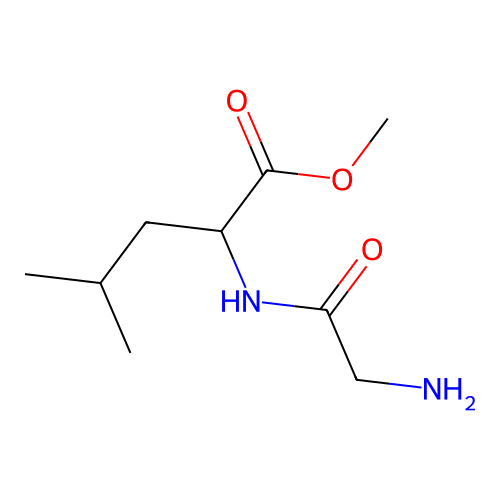 Methyl 2-(2-aminoacetamido)-4-methylpentanoate structure