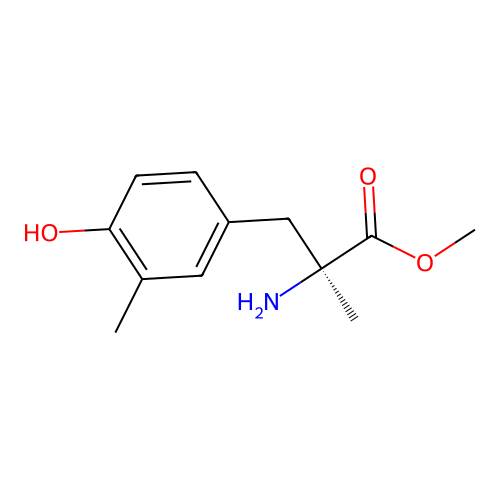 (S)-Methyl 2-amino-3-(4-hydroxy-3-methylphenyl)-2-methylpropanoate structure