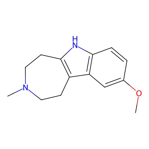 9-Methoxy-3-methyl-1,2,3,4,5,6-hexahydroazepino[4,5-b]indole structure