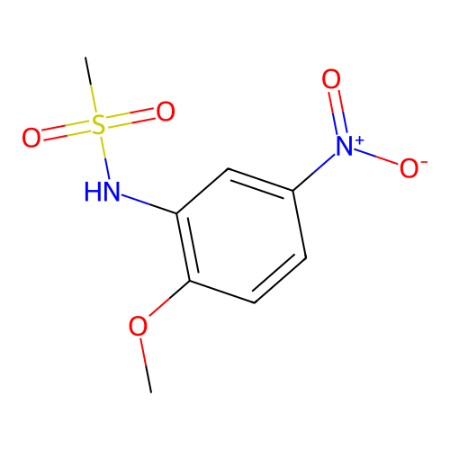 N-(2-methoxy-5-nitrophenyl)methanesulfonamide structure