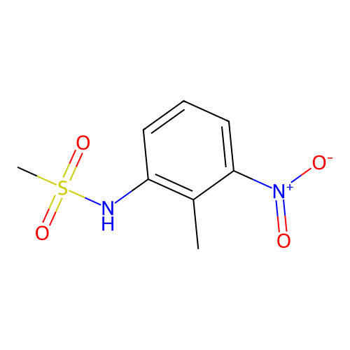 N-(2-methyl-3-nitrophenyl)methanesulfonamide structure