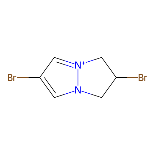2,6-dibromo-1H,2H,3H-pyrazolo[1,2-a]pyrazol-4-ium structure
