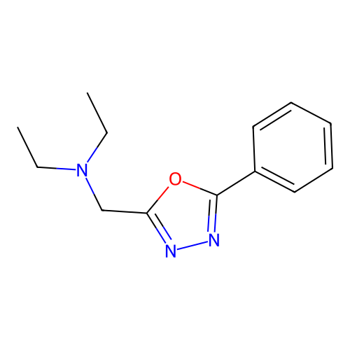 N-ethyl-N-[(5-phenyl-1,3,4-oxadiazol-2-yl)methyl]ethanamine structure
