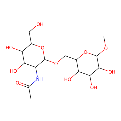 GalNAc1-b-3Gal-alpha-OMe structure