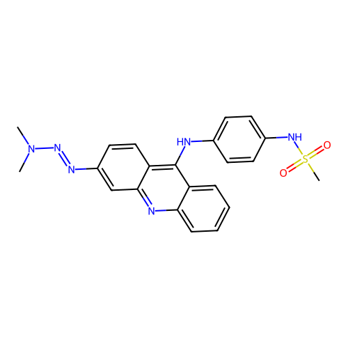 4'-(3-(3,3-Dimethyl-1-triazeno)-9-acridinylamino)methanesulfonanilide structure