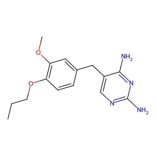 5-[(3-Methoxy-4-propoxyphenyl)methyl]-2,4-pyrimidinediamine structure