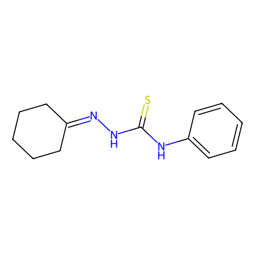 Hydrazinecarbothioamide, 2-cyclohexylidene-N-phenyl- structure