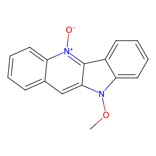 10-Methoxy-5,10-dihydro-4aH-indolo(3,2-b)quinoline 5-oxide structure