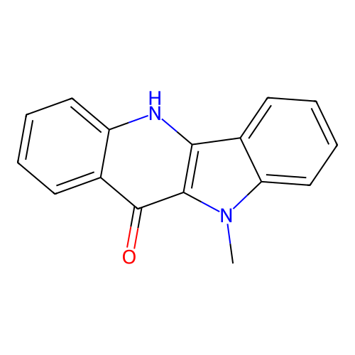 10-Methyl-5,10-dihydro-11H-indolo(3,2-b)quinolin-11-one structure