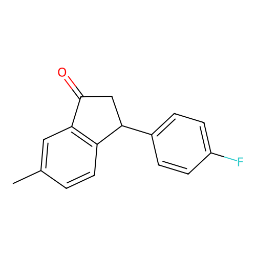 3-(4-Fluorophenyl)-6-methylindan-1-one structure