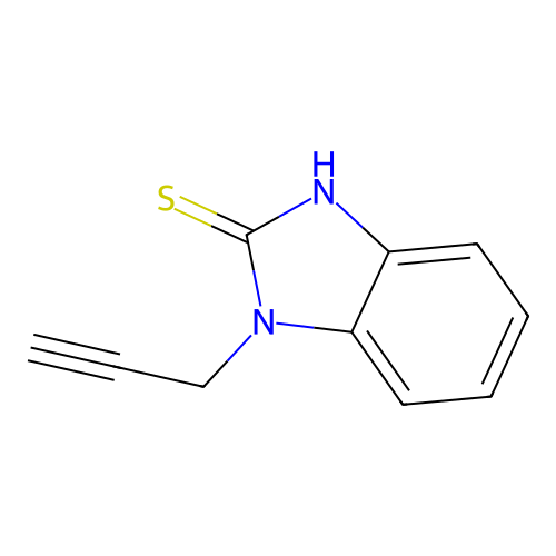 N-propargyl 2-mercaptobenzimidazole structure