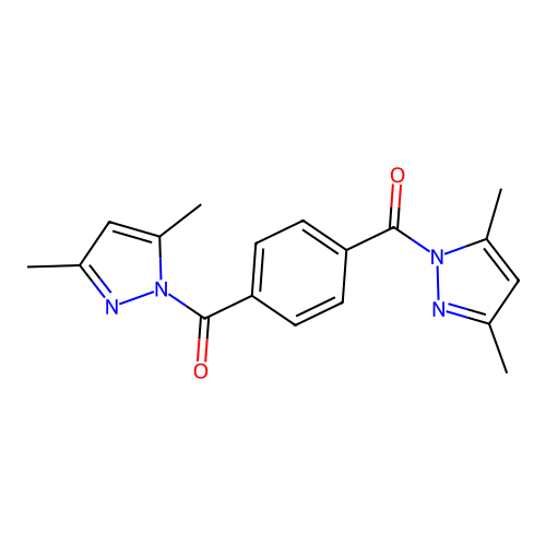 [4-(3,5-Dimethylpyrazole-1-carbonyl)phenyl]-(3,5-dimethylpyrazol-1-yl)methanone structure